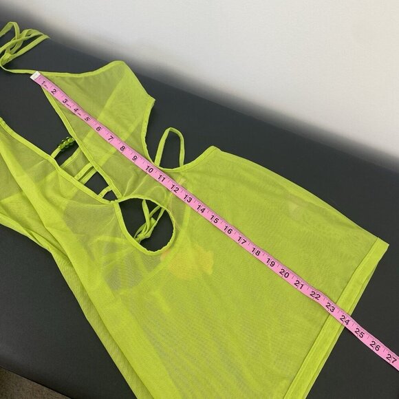 Voight by Valentine Isabella Women's Coverup Dress Size L Limon Lime Green NWT - Picture 5 of 7